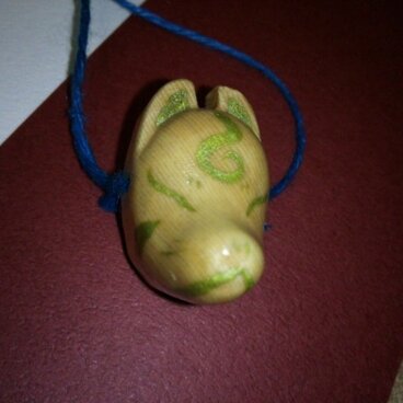 木製ミニ狐面 狐火