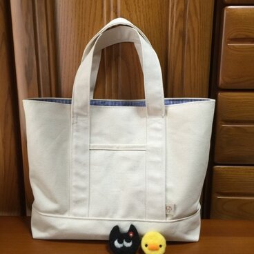 帆布ＬＬ （A4サイズ）ブローチ付き