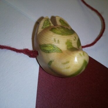 木製ミニ狐面 蓮華