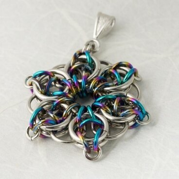 Celtic Star Pendant Rainbow L