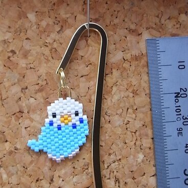 ブックマーカー　セキセイインコ　青