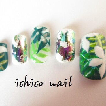 大人の夏ネイル／ホイルアート／サンプルチップ無料