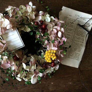 ミナズキ紫陽花 リース