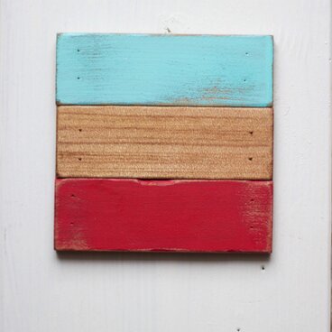 木製コースター No.011(オパール ナチュラル レッド)