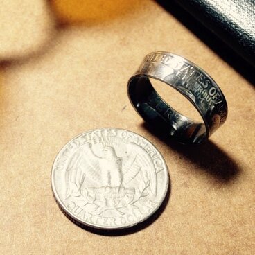 25セント銀貨コインリング