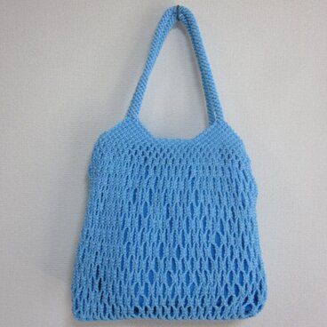 マクラメバック【水色】