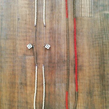 めがねストラップ（マカロニ・ハート）