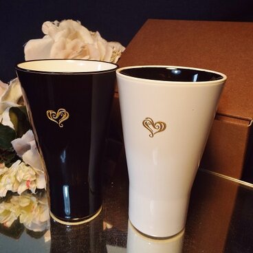 モノトーンペアジョッキハート(名入無し)化粧箱