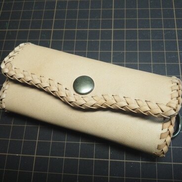 ※多脂革のキーケースかがりプレーン