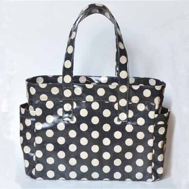 雨の日バッグ（ブラック・コインドット・ラミネート）