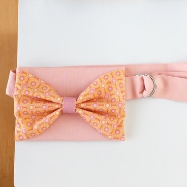 受注生産　リボンウエストポーチ-子供用-　ピンク