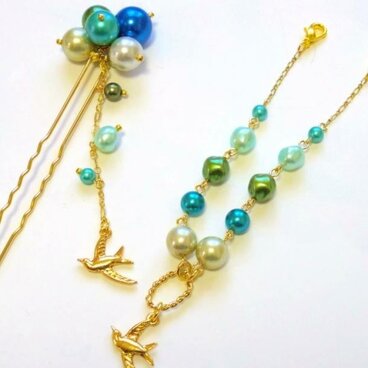 かんざし根付・羽織紐セット『着物戦士フォレスト』