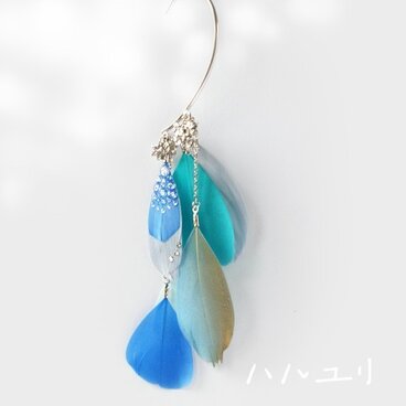 ＊左耳用＊水の花吹雪イヤーフック_skywalk