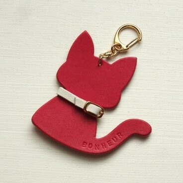 シルエットチャームねこ(ピンク)