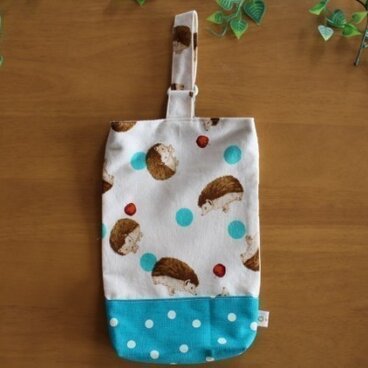 通園・通学が楽しくなる♪シューズ袋♪(ブルーグリーン)