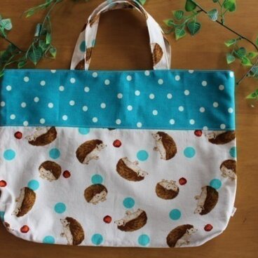 通園・通学が楽しくなる♪レッスンバッグ♪(ブルーグリーン)