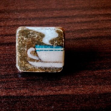 漆喰ピンバッジ・珈琲タイム