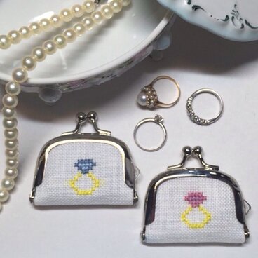 指輪柄　ミニがまぐち