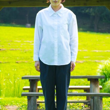 LADIES SHIRT LIKE MEN SNAPBUTTON