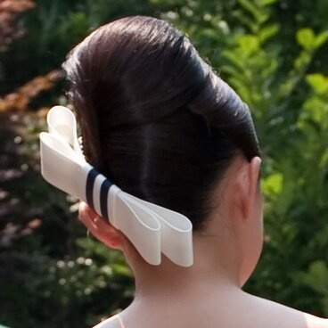 国産ミカドシルク使用 リボンボンネ