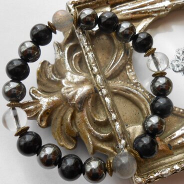 ブルータイガーアイ・ヘマタイトブレスレット（男女兼用）