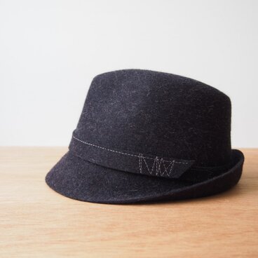 【受注製作】Stitched Soft Hat - grey mix