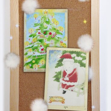 にゃんこ☆わんこクリスマス☆ポストカード