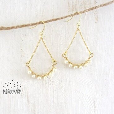 【runryo様 専用】 M ガラスのドロップモチーフピアス