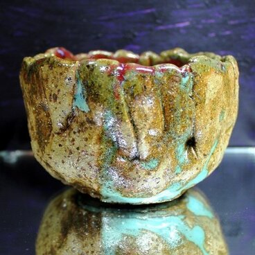 茶碗　銘「月白さゆり2」