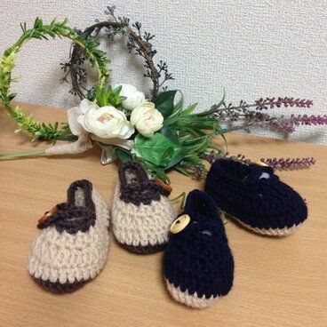 受注生産＊オーガニックウールのベビーシューズ