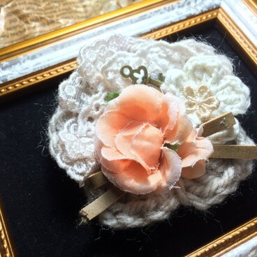 SALEヘアピン（オレンジのばら）〜プレリライン〜