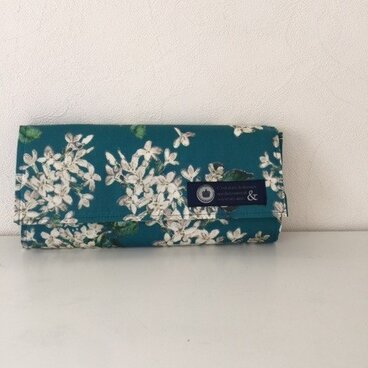 ＜C様オーダー品＞リバティ長財布（アーカイブライラック・ブルー）