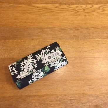 ＜C様オーダー品＞リバティ長財布（アーカイブライラック黒）