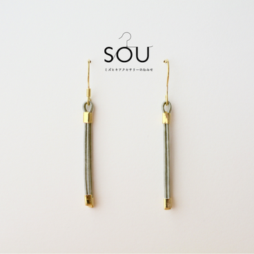 色と線の水引ピアス「SEN」