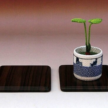 黒檀　シキ板　7.8×8.2cm　2枚セット