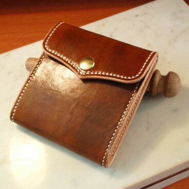 本革 コインケース 茶