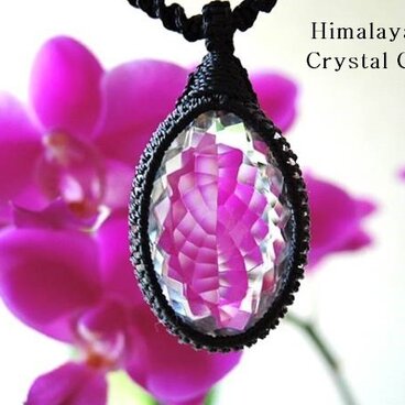★ヒマラヤ産クリスタル水晶・カット★天然石ネックレス