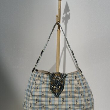 bag 水色ビジュー