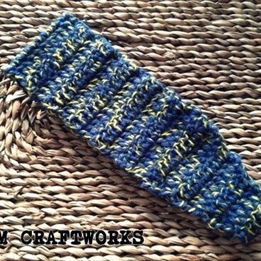 スタンダード・ニットターバン ネイビー×イエロー