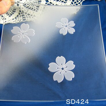早咲き桜ガラス中皿　ＳＤ４２４