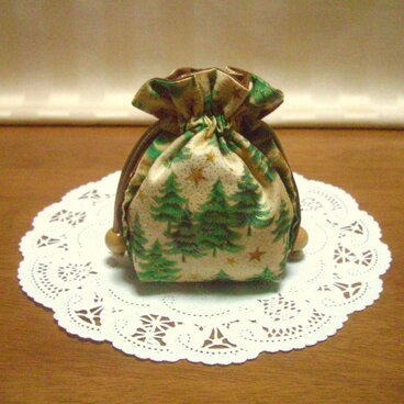 プレゼント・ポーチ ☆ モミの木とお星さま
