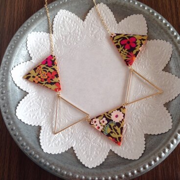 さんかくフープネックレス