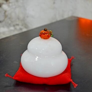 ガラスの鏡餅（大） お正月飾り