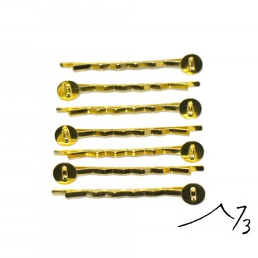 台座付ヘアピン 20本 ゴールド 金色