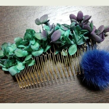 あじさいヘアコーム・冬