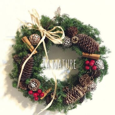 ヒムロ杉のクリスマスリース