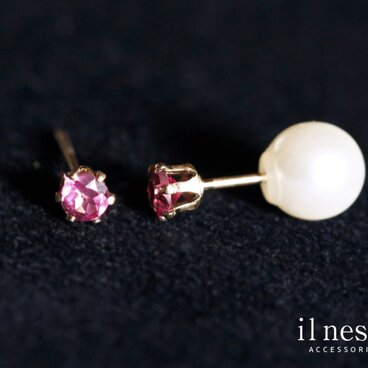 ピアス pietra［ガーネット］