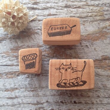 1030〜1032 バゲットにゃんことバターとジャムのセット　