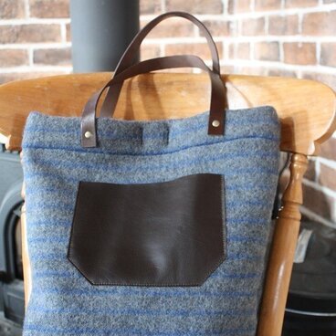 デンマーク軍ブランケット　リメイクトートバッグ 　