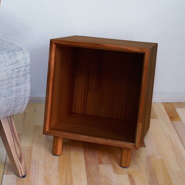 ちょび足のウッドボックス【B5サイズ】【ダーク】